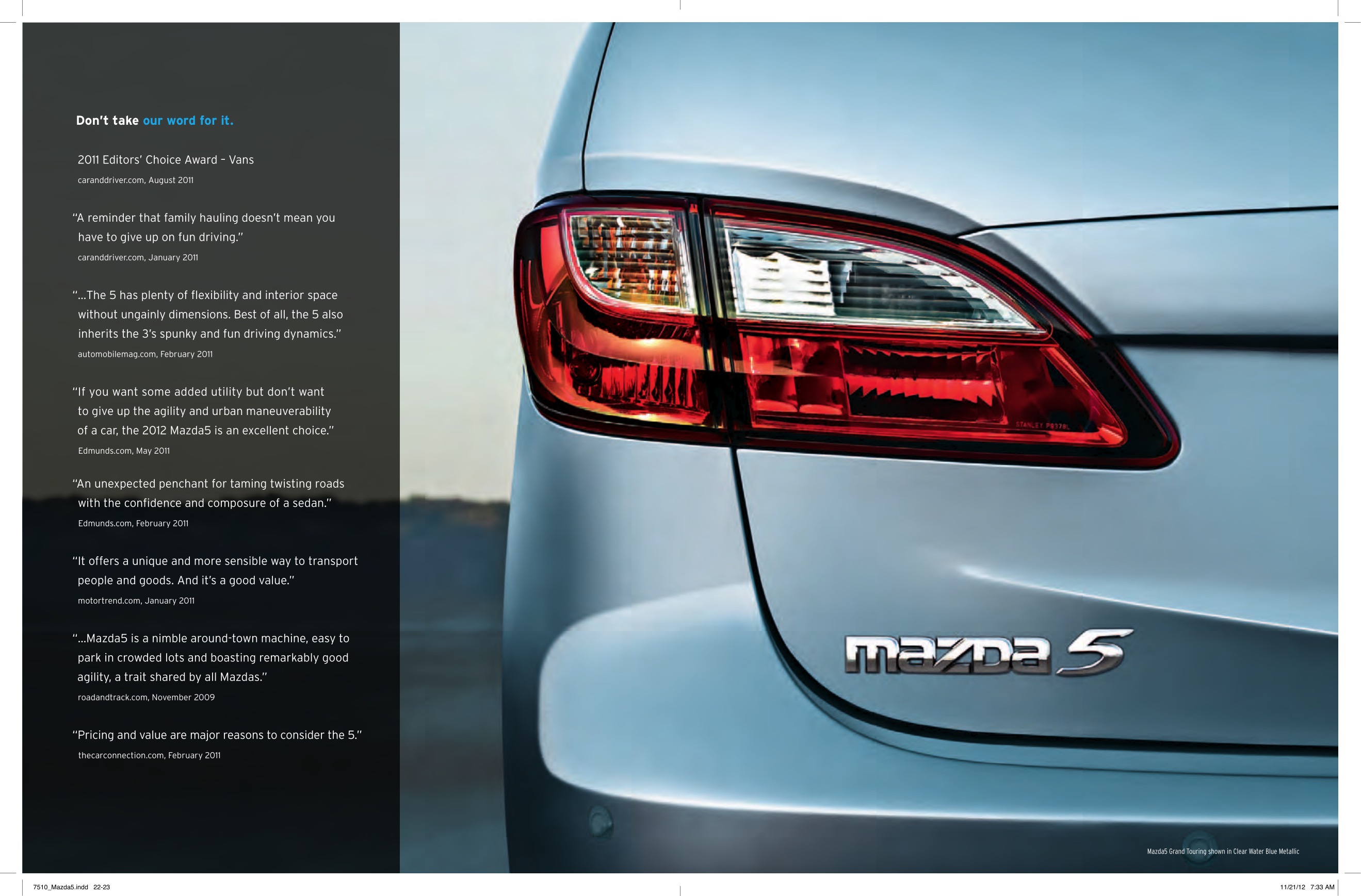 2013 Mazda 5 Brochure Page 13